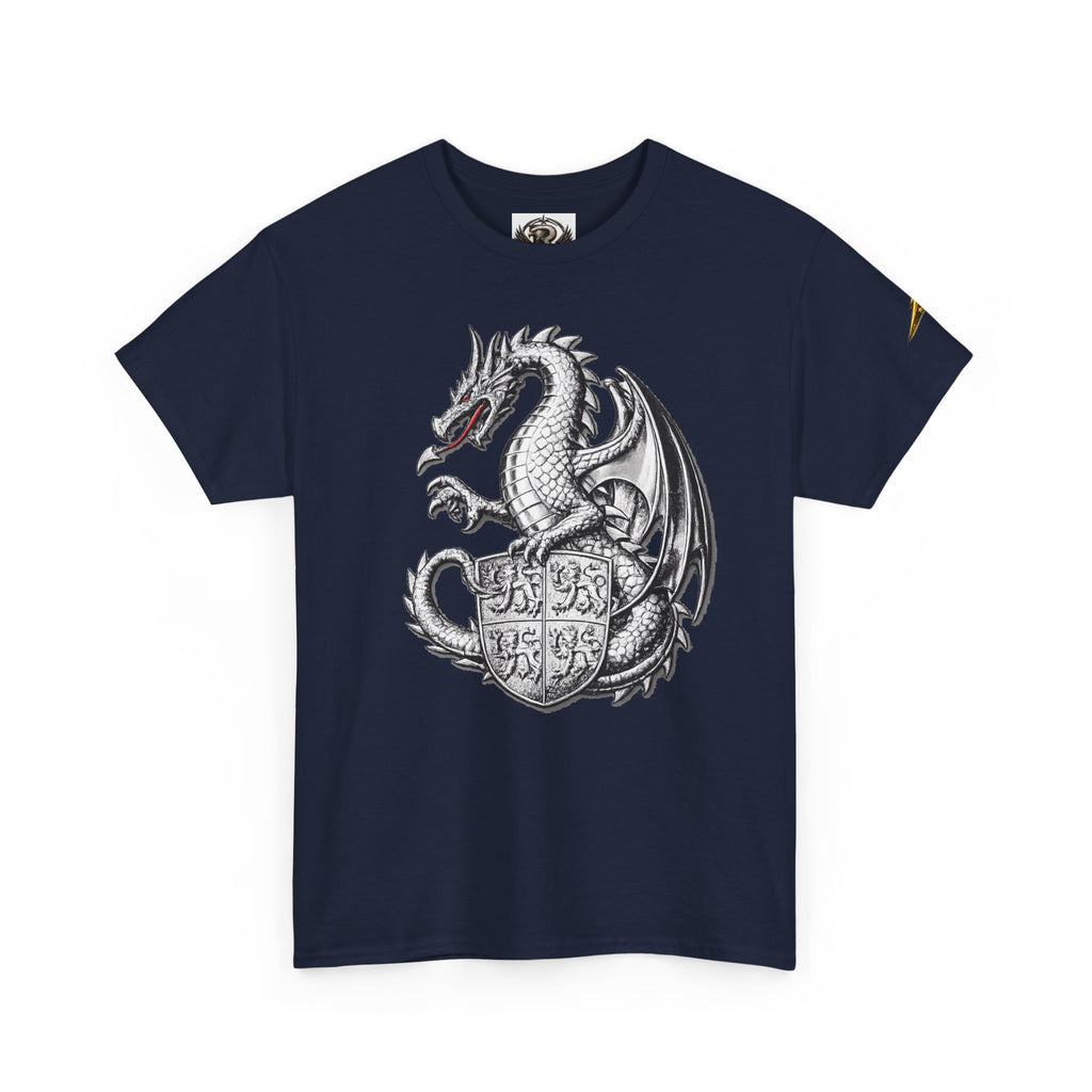 Dragon Crest T-Shirt — Medieval Dragon Shield Graphic Tee