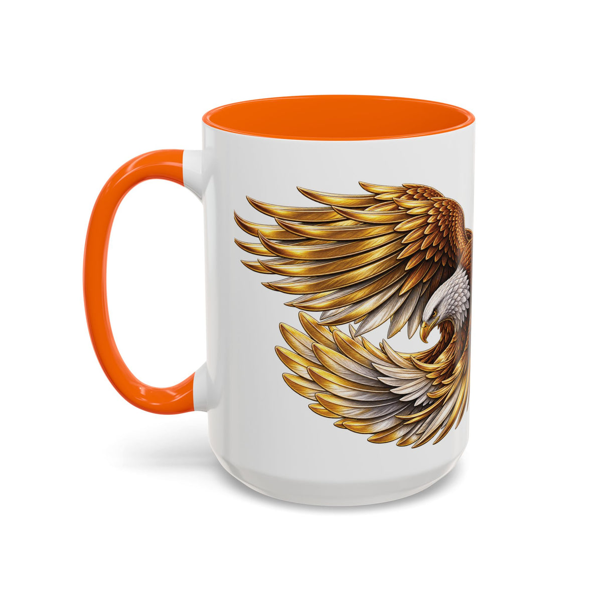 Golden Eagle Coffee Mug — Accent Ceramic Mug with Majestic Eagle Design