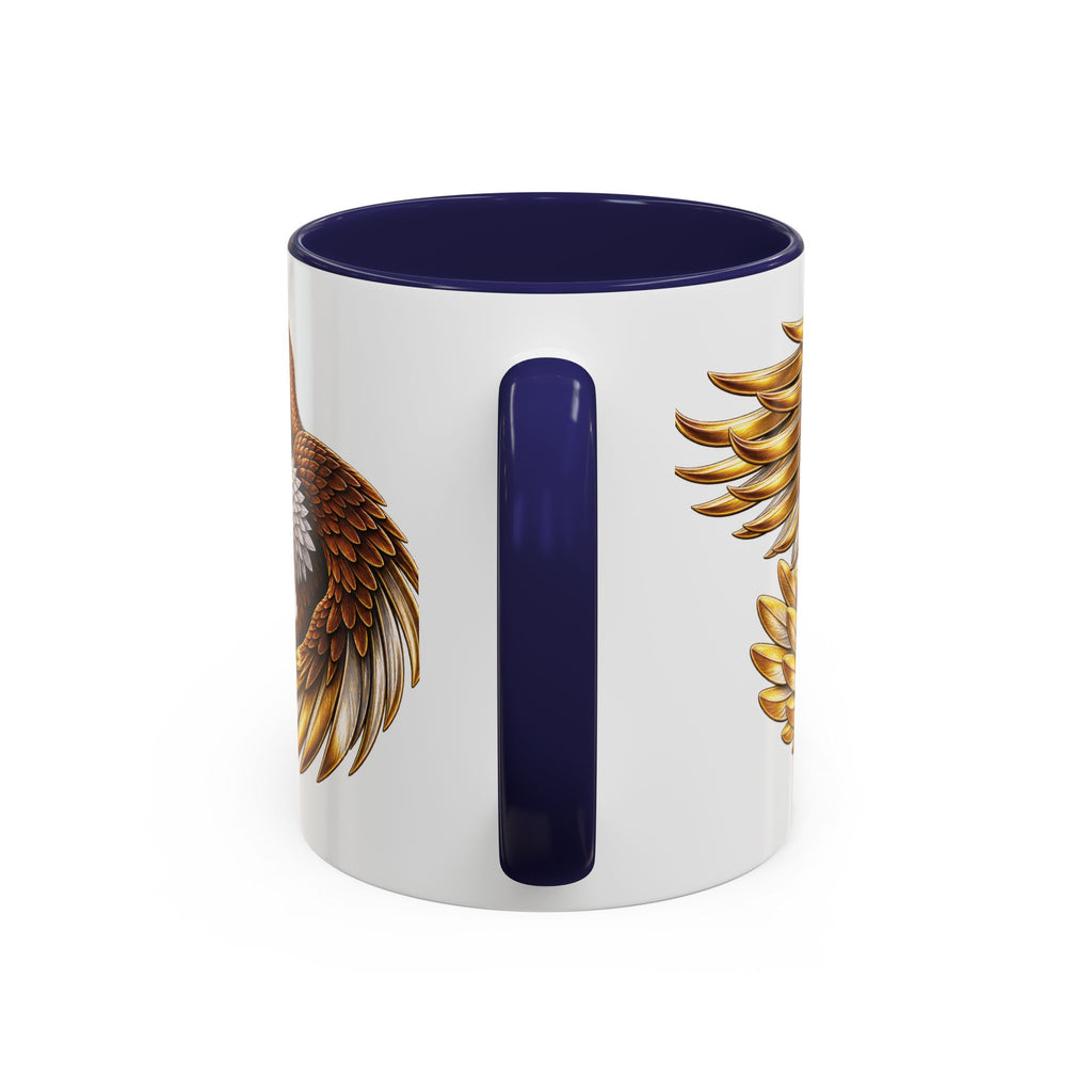 Golden Eagle Coffee Mug — Accent Ceramic Mug with Majestic Eagle Design