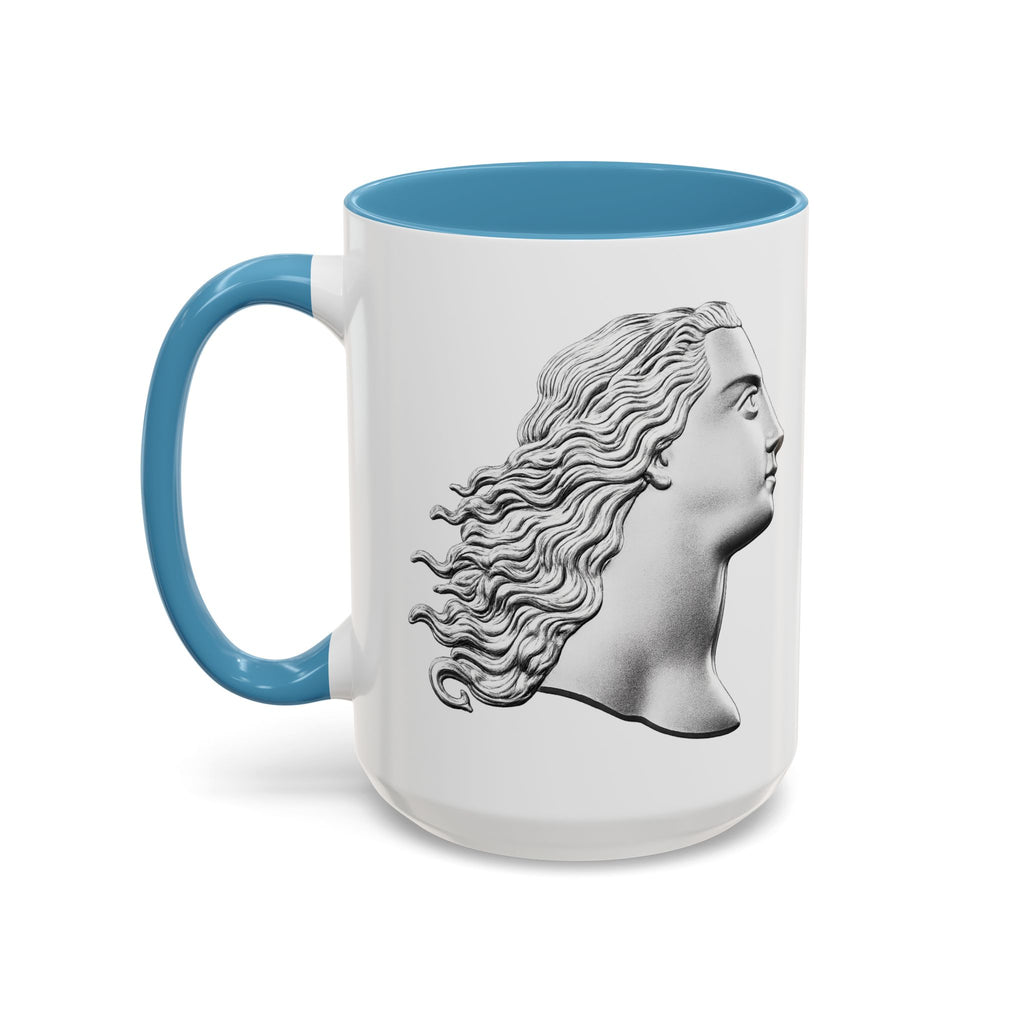 Sculpted Profile Accent Coffee Mug — Classical Bust Design (11/15 oz)