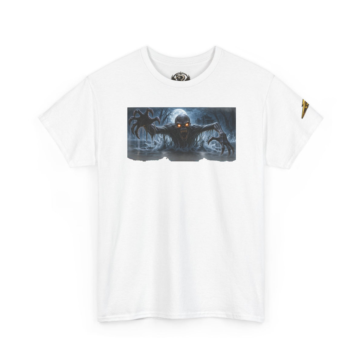 Horror Night Graphic Tee — Creepy Demon Design
