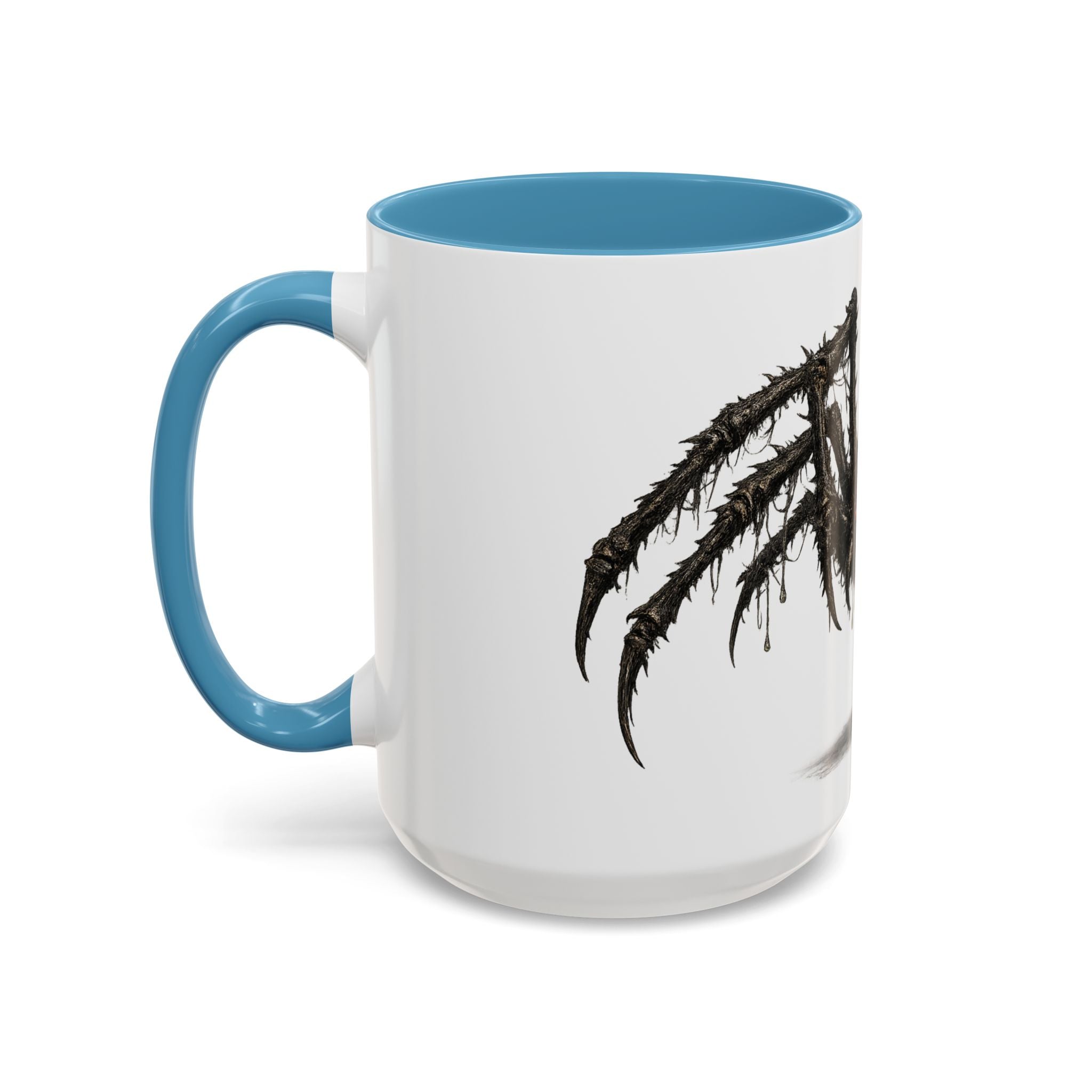 Spider Horror Accent Coffee Mug — Creepy Red-Eyed Arachnid Design (11/15oz)