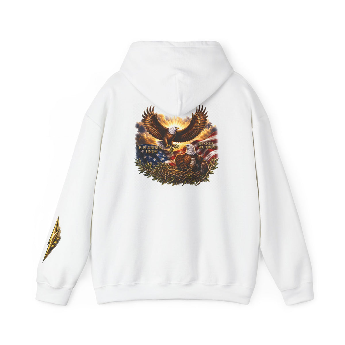 Patriotic Eagle Hoodie – American Flag & Bald Eagle Graphic Sweatshirt