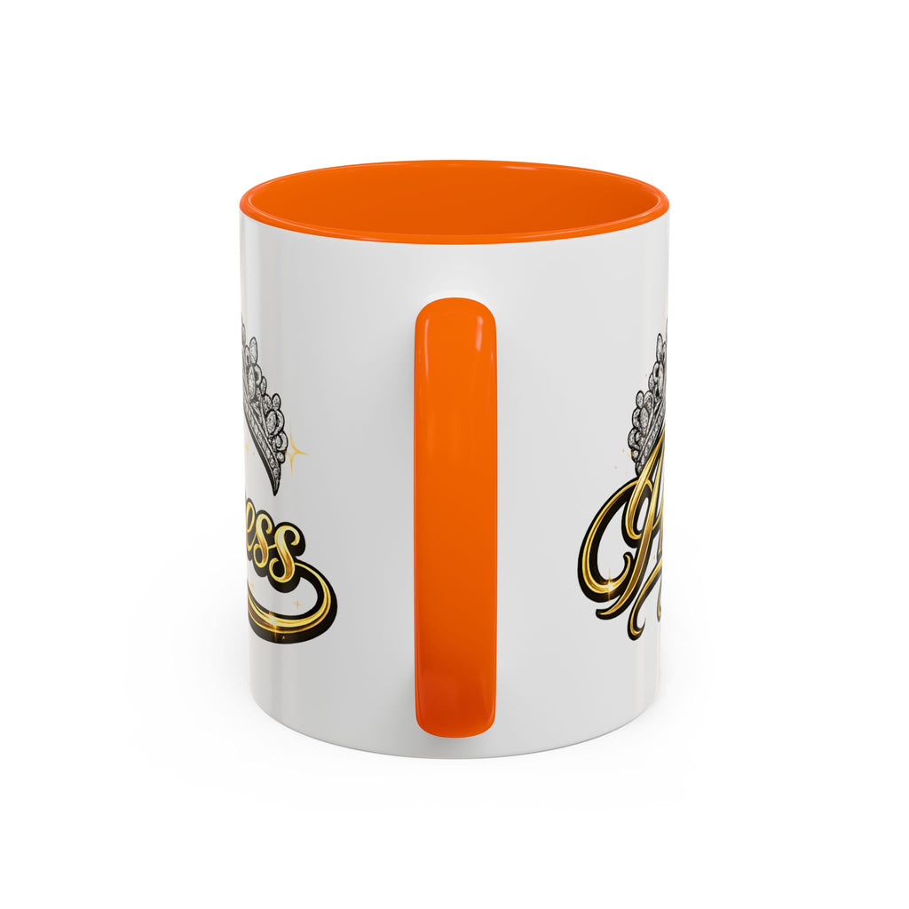 Princess Crown Accent Coffee Mug — Gold Script 11/15oz