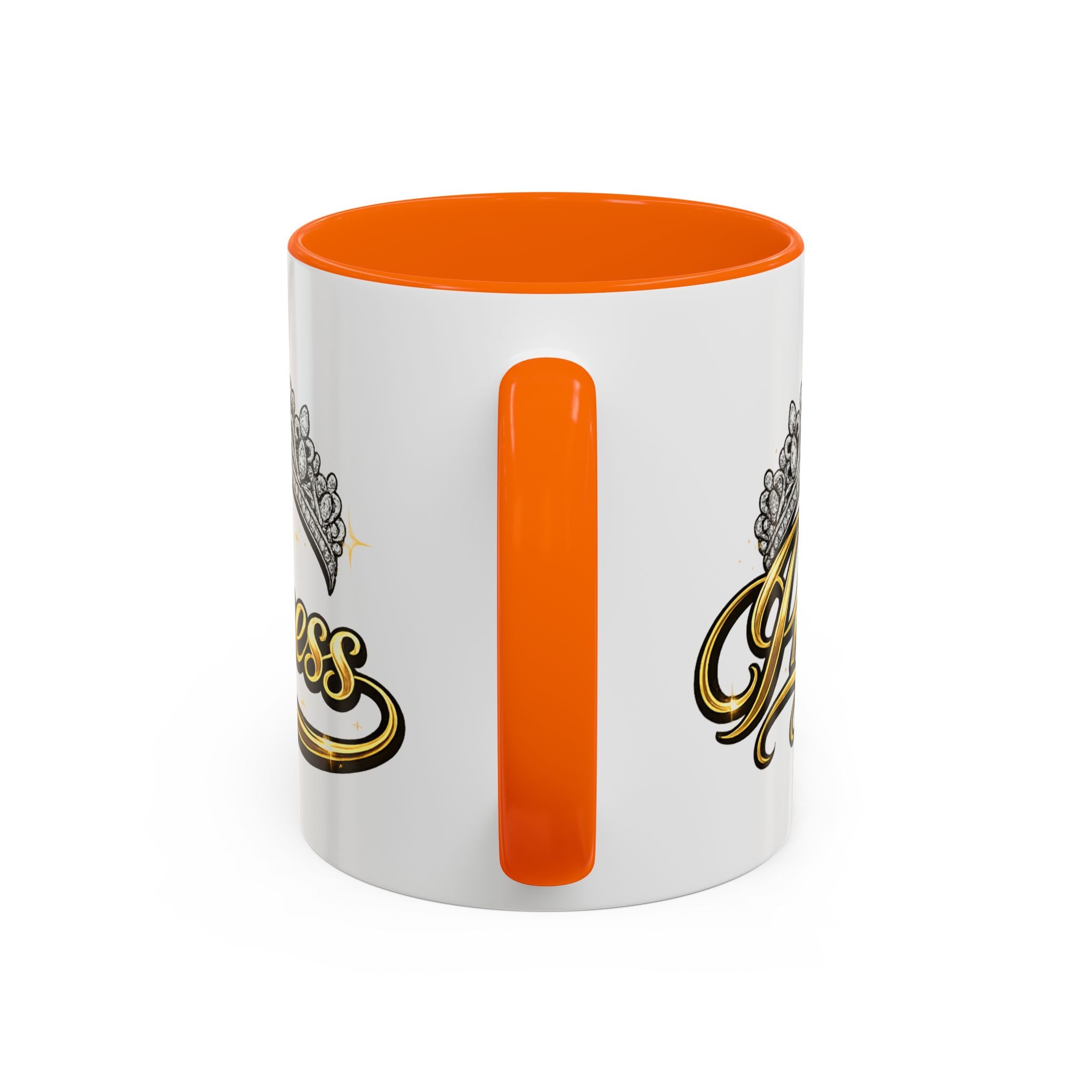 Princess Crown Accent Coffee Mug — Gold Script 11/15oz