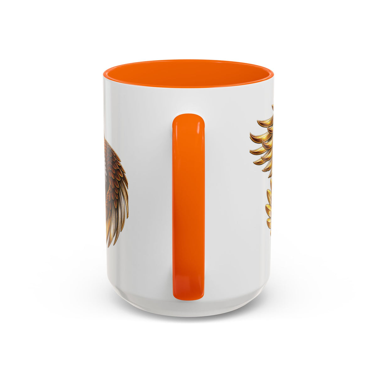 Golden Eagle Coffee Mug — Accent Ceramic Mug with Majestic Eagle Design