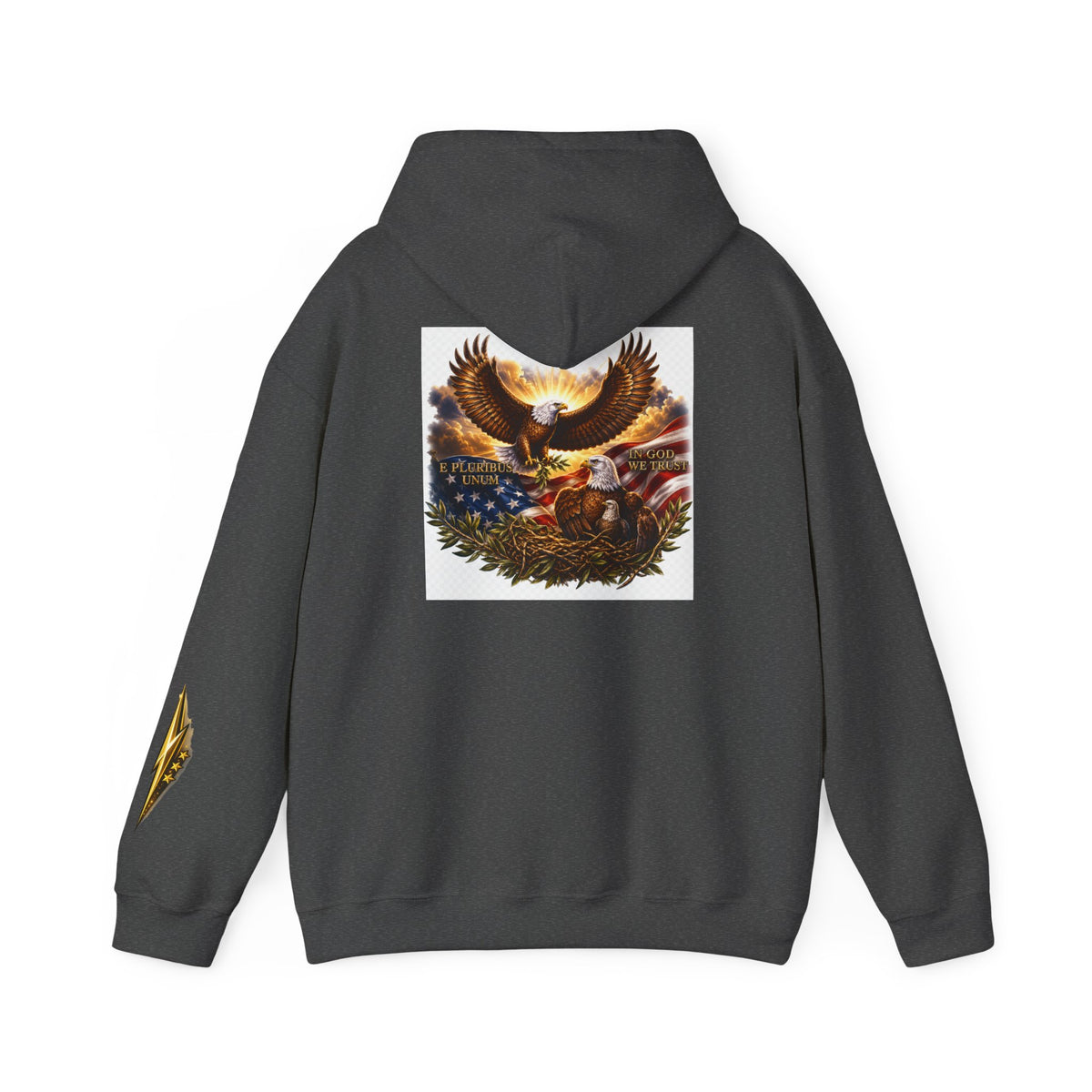 Patriotic Eagle Hoodie – American Flag & Bald Eagle Graphic Sweatshirt