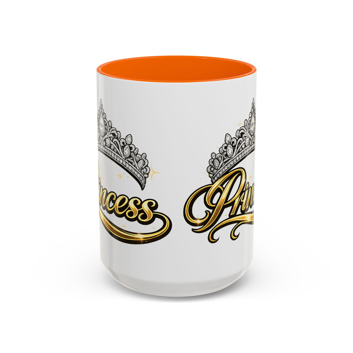 Princess Crown Accent Coffee Mug — Gold Script 11/15oz