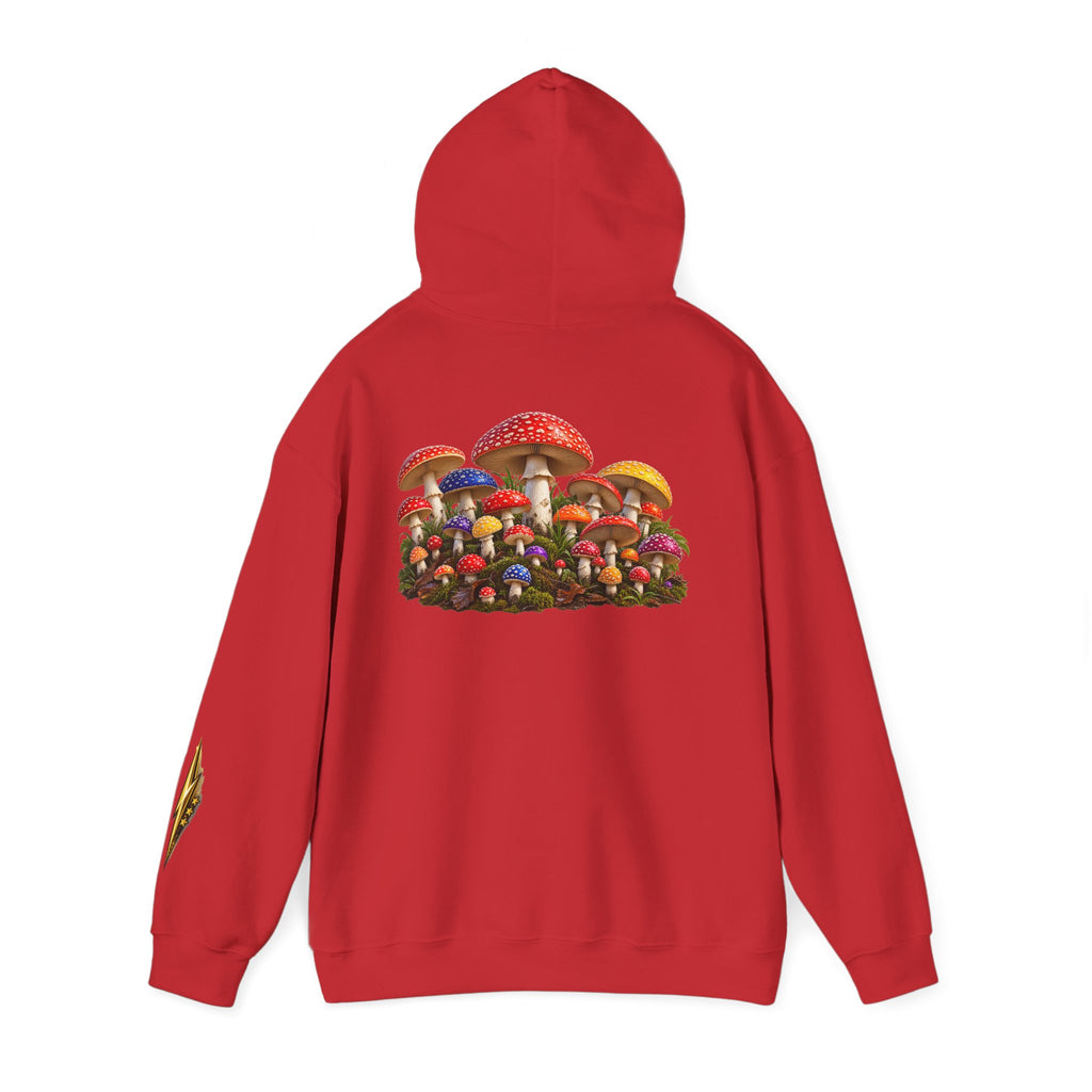 Mushroom Hoodie — Vintage Fly Agaric Fungi Graphic Pullover