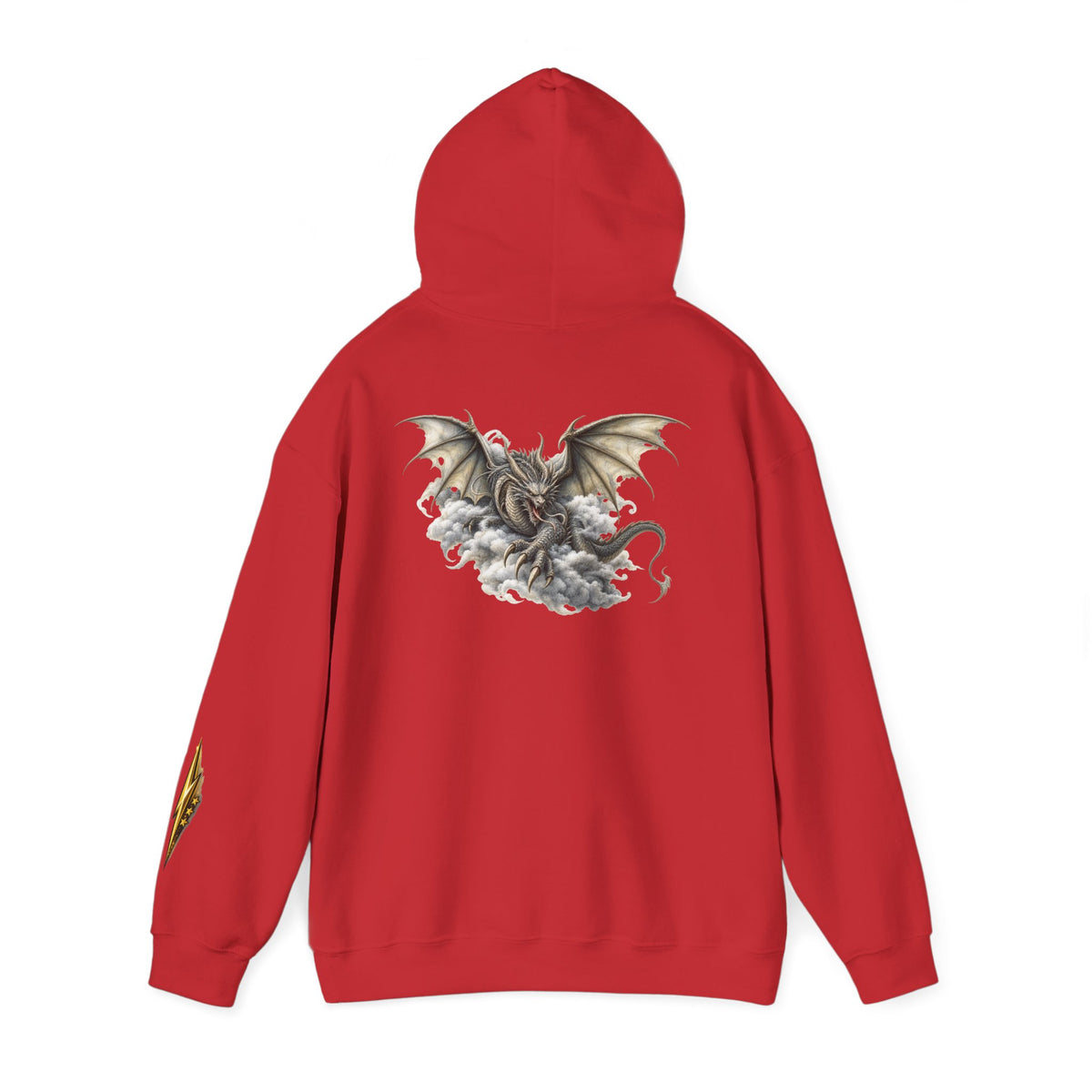 Dragon Cloud Hoodie — Fantasy Dragon Back Graphic Sweatshirt