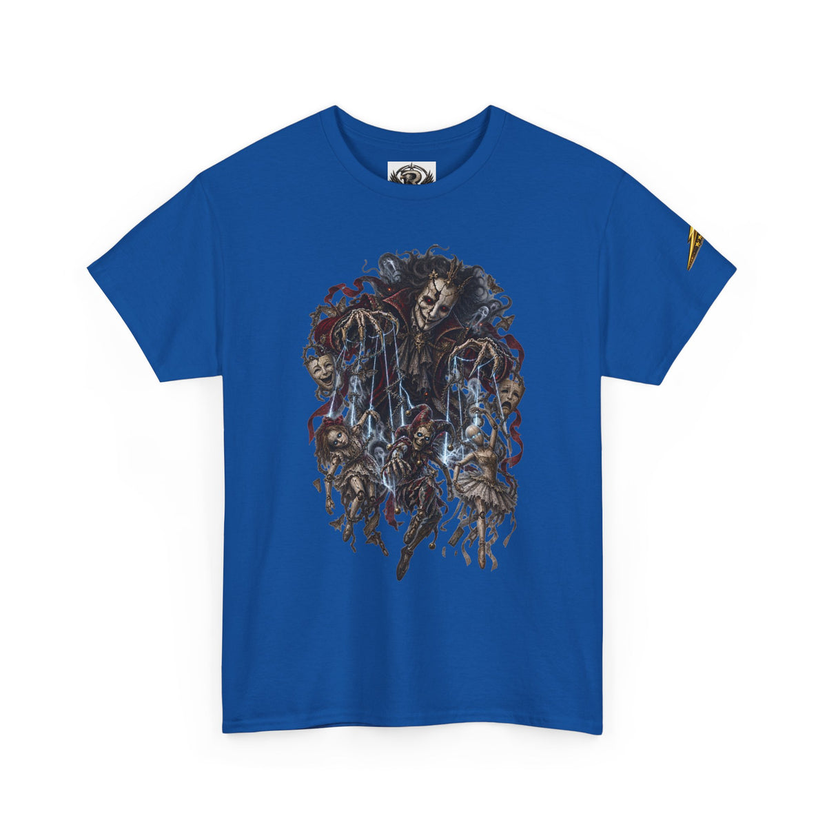 Grim Reaper Illustration Tee — Dark Gothic Skeleton Graphic T-Shirt