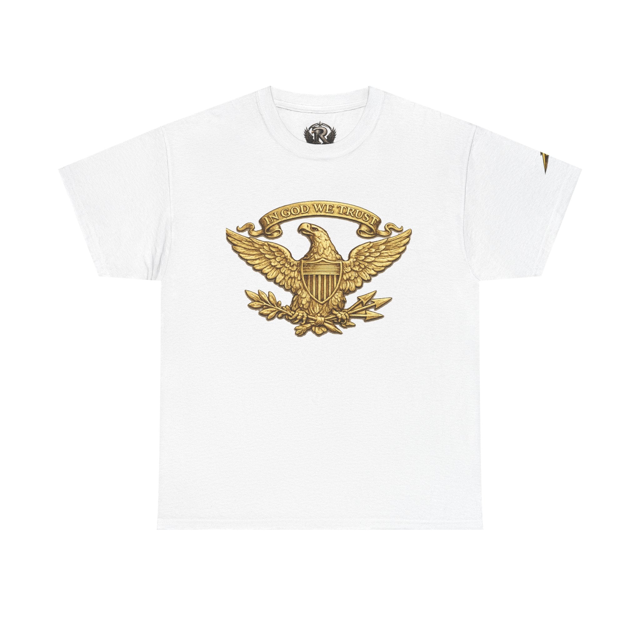 Eagle Crest T‑Shirt — Vintage Gold Eagle Emblem Patriotic Tee