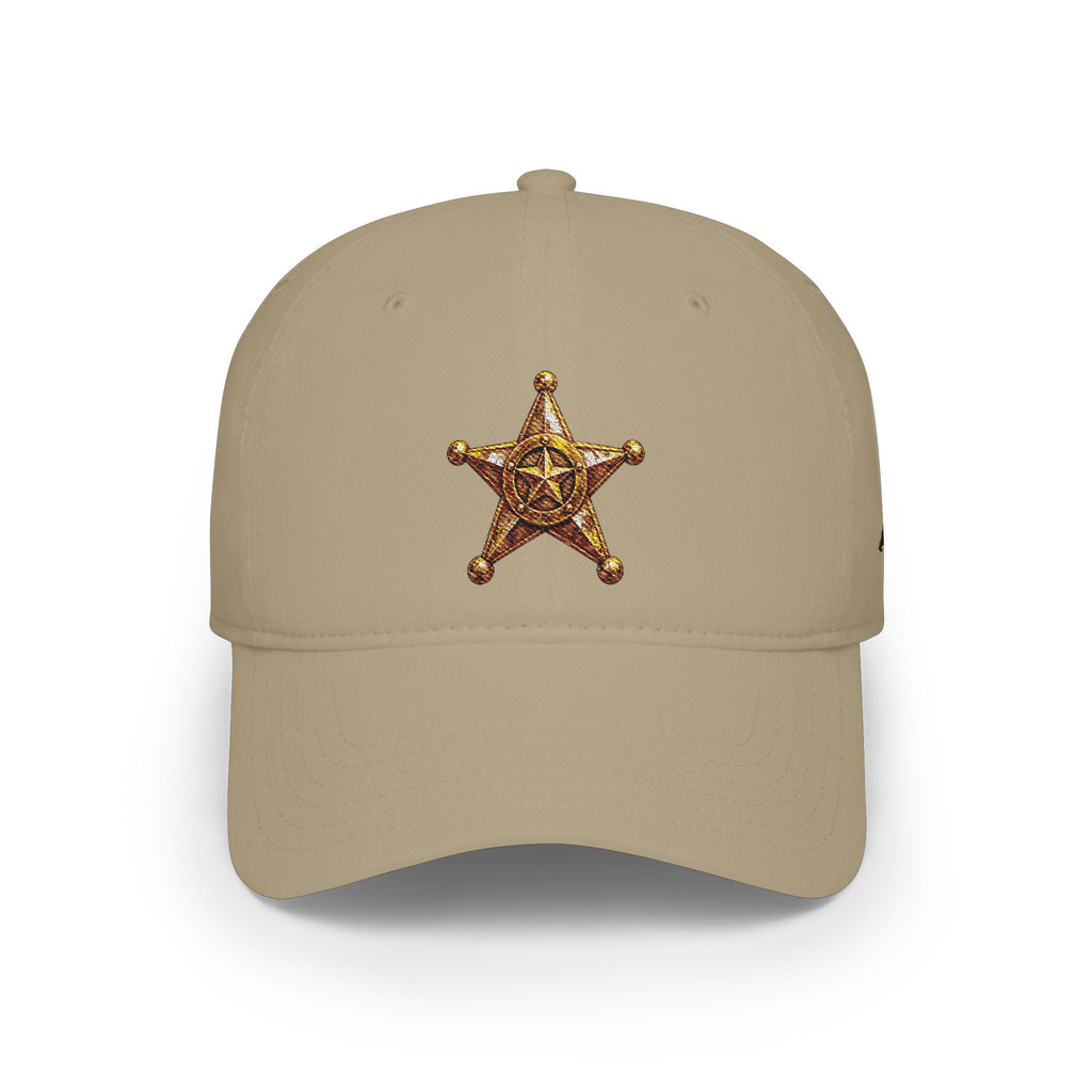 Sheriff Star Cap — Low Profile Baseball Hat with Gold Badge Embroidery