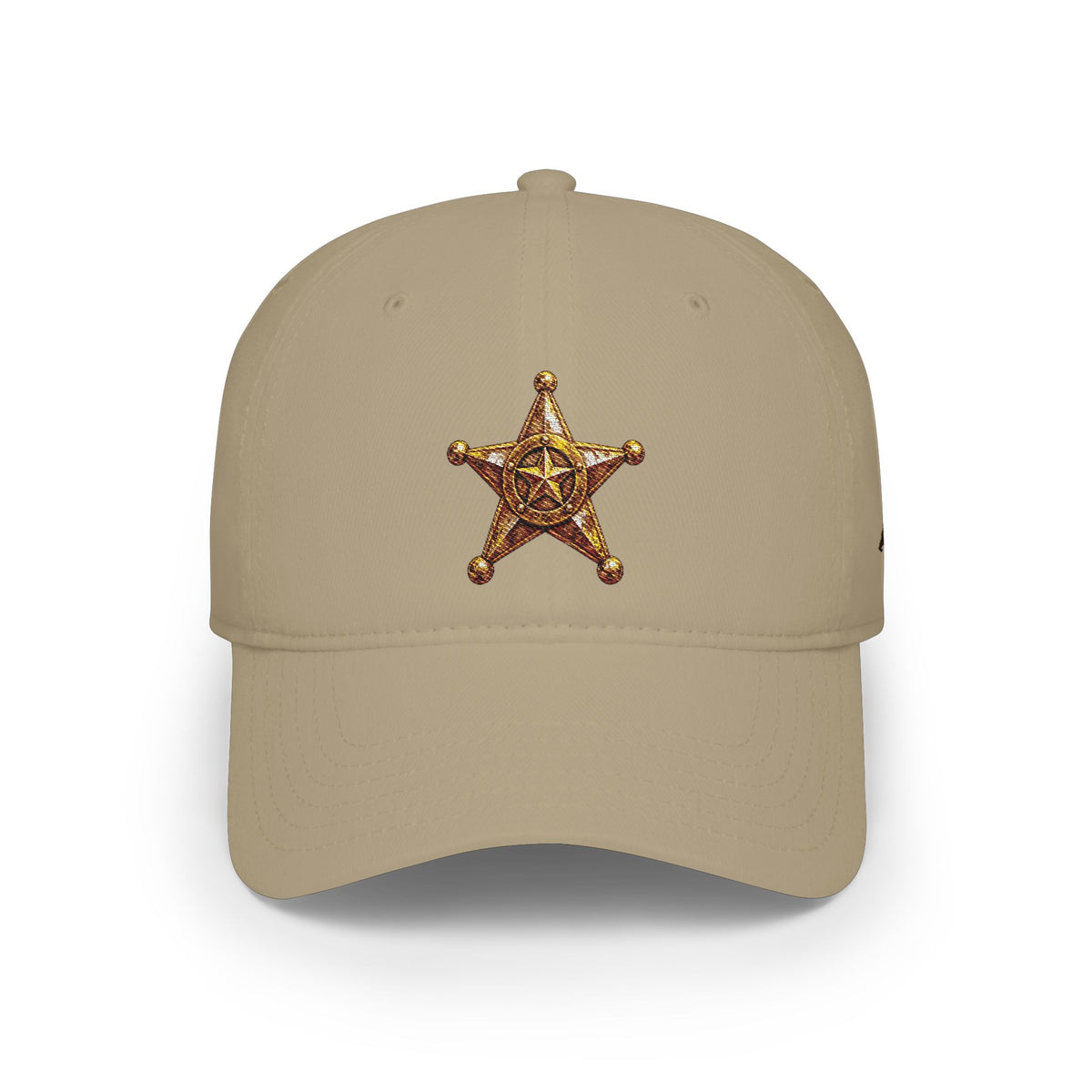 Sheriff Star Cap — Low Profile Baseball Hat with Gold Badge Embroidery