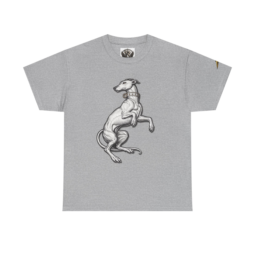 Greyhound Illustration Tee — Vintage Reared Dog Graphic T-Shirt