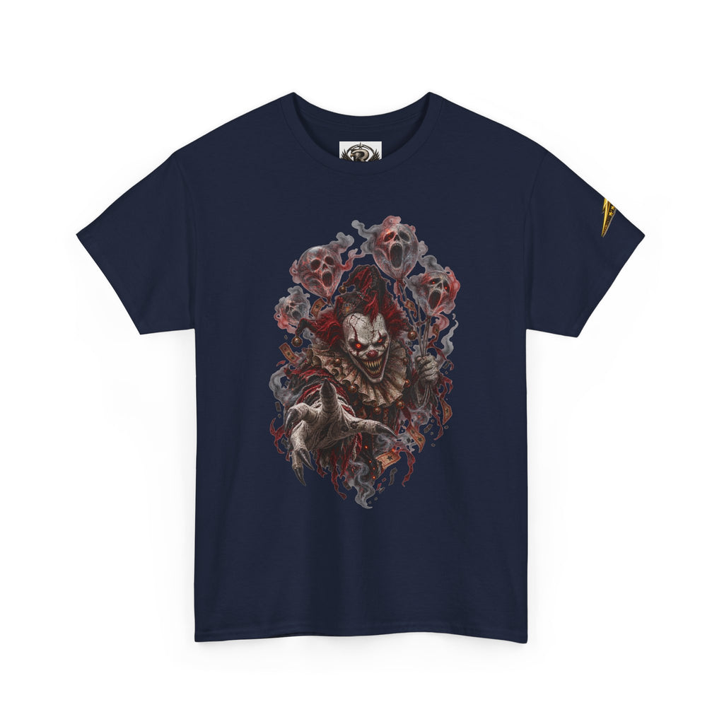 Horror Clown Graphic Tee — Dark Creepy Skull & Roses T-Shirt