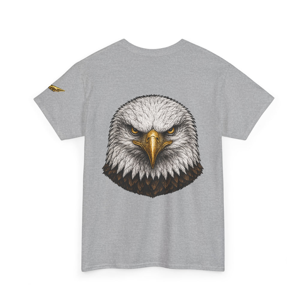 Eagle Head Graphic T‑Shirt — Fierce Bald Eagle Back Print