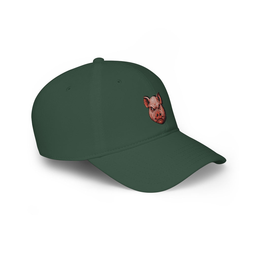 Pig Head Baseball Cap — Embroidered Farmyard Hat for Animal Lovers