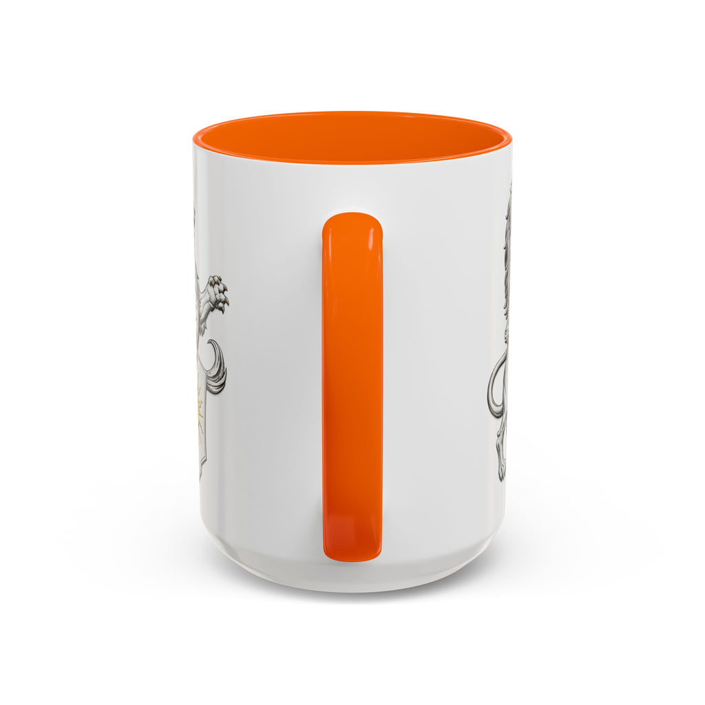 Royal Lion Crest Coffee Mug — Heraldic Crowned Lion Design (11/15oz)