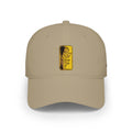 Low Profile Cap with Gold Embroidered Rosa Patch
