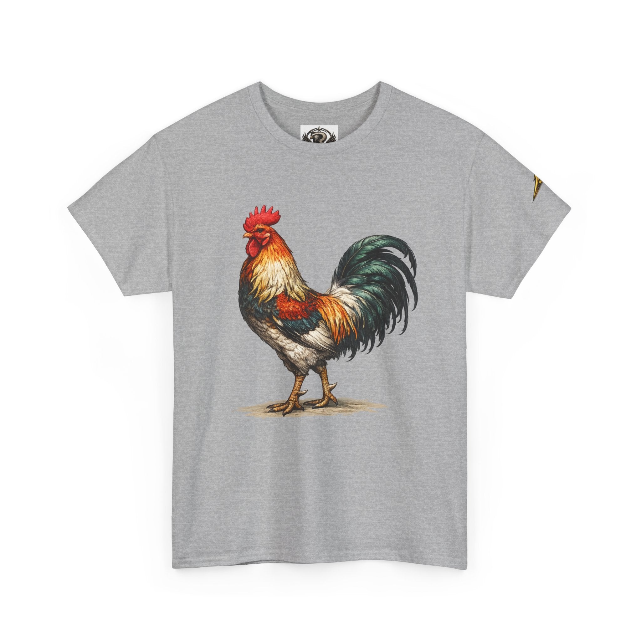 Rooster Illustration T‑Shirt — Vintage Farmyard Rooster Graphic Tee