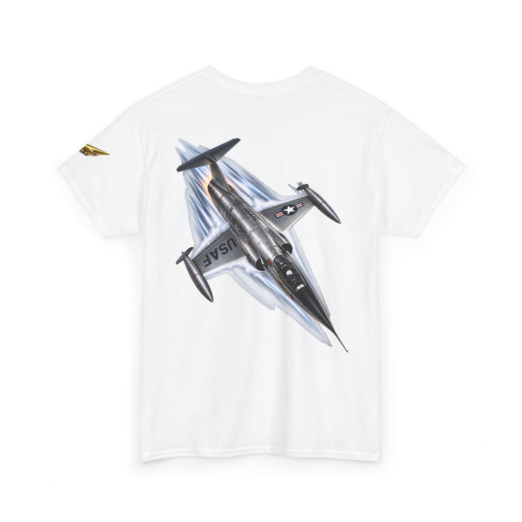 Aviation Fighter Jet T-Shirt — Vintage USAF Flag Graphic Tee