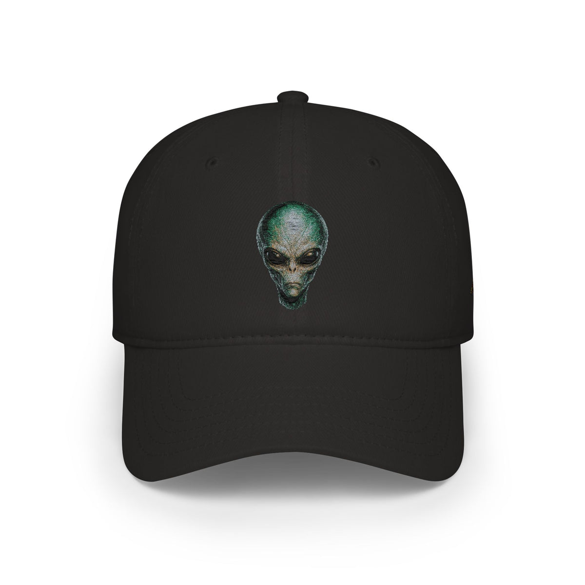 Alien Skull Red Baseball Cap — Retro Space Graphic Low Profile Hat