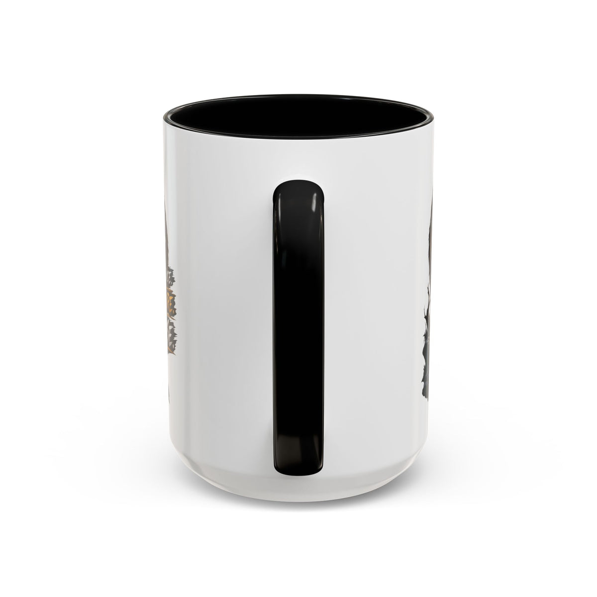 Wolf Graphic Coffee Mug — "Silence Endure Rise" Accent Ceramic Mug (11/15oz)