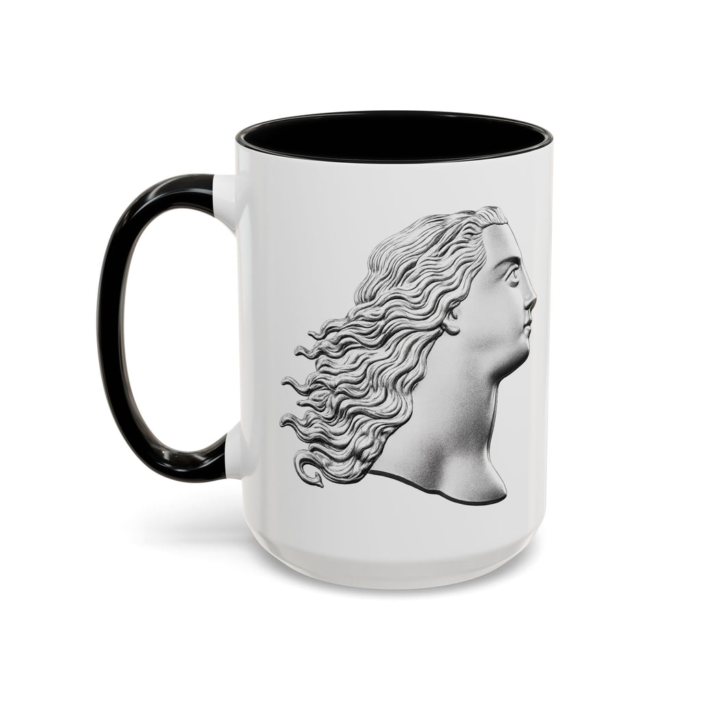 Sculpted Profile Accent Coffee Mug — Classical Bust Design (11/15 oz)