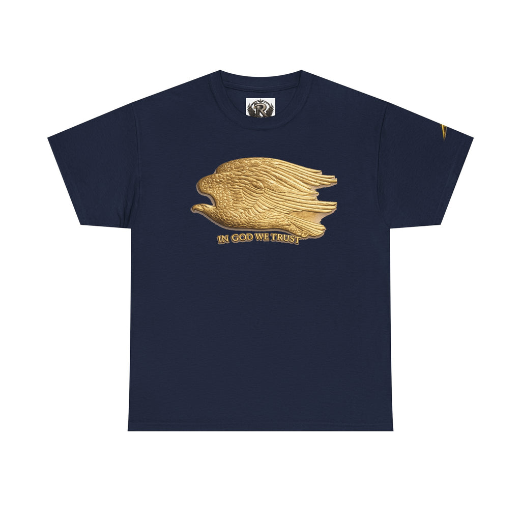 T-Shirt — Gold Eagle 'In God We Trust' Graphic Tee