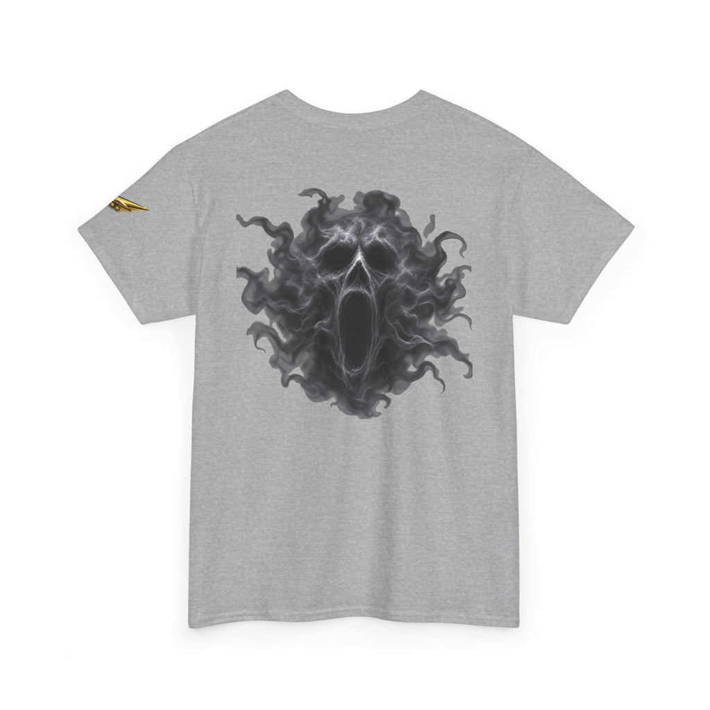 Ghostly Smoke Skull Tee — Dark Horror Back Graphic T-Shirt