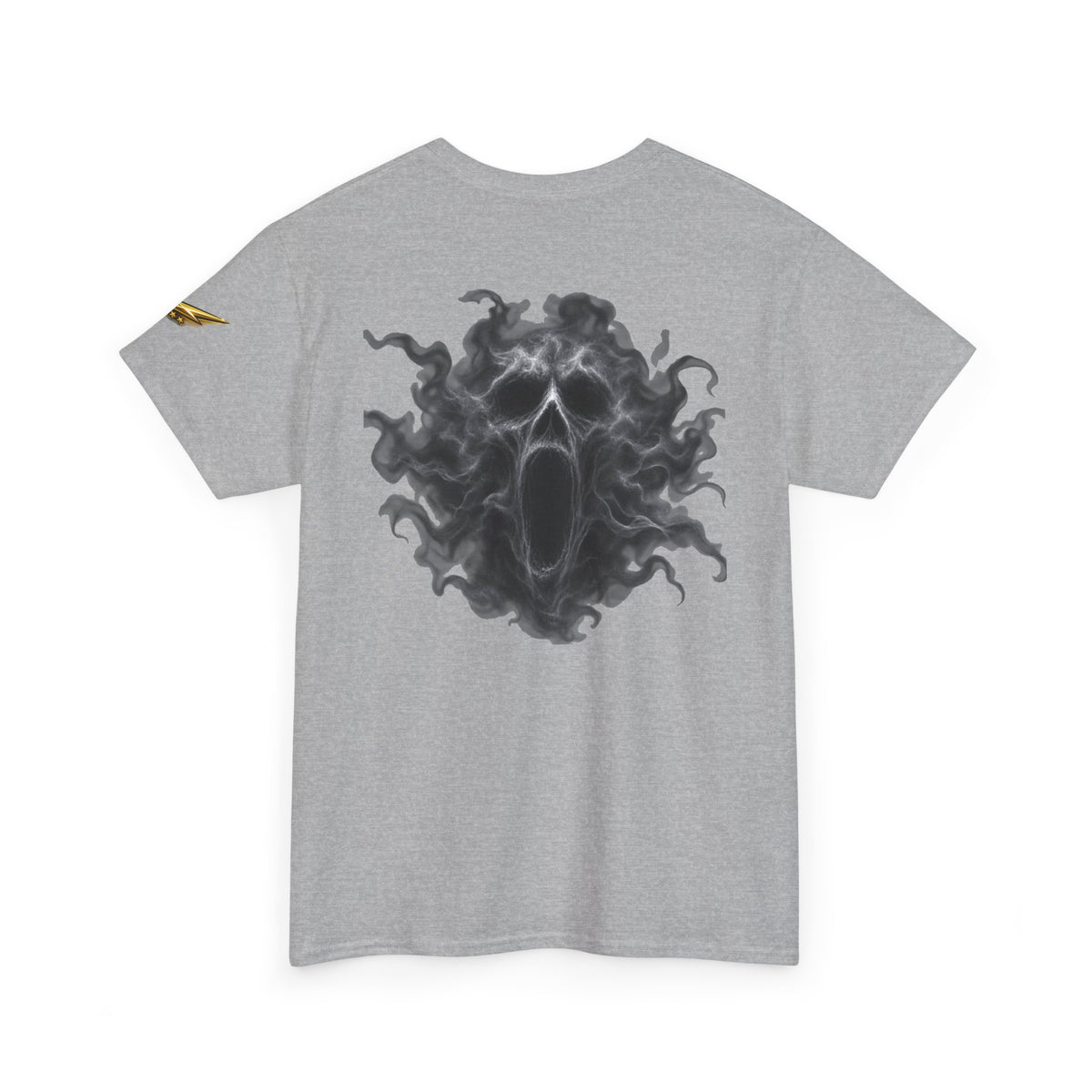 Ghostly Smoke Skull Tee — Dark Horror Back Graphic T-Shirt