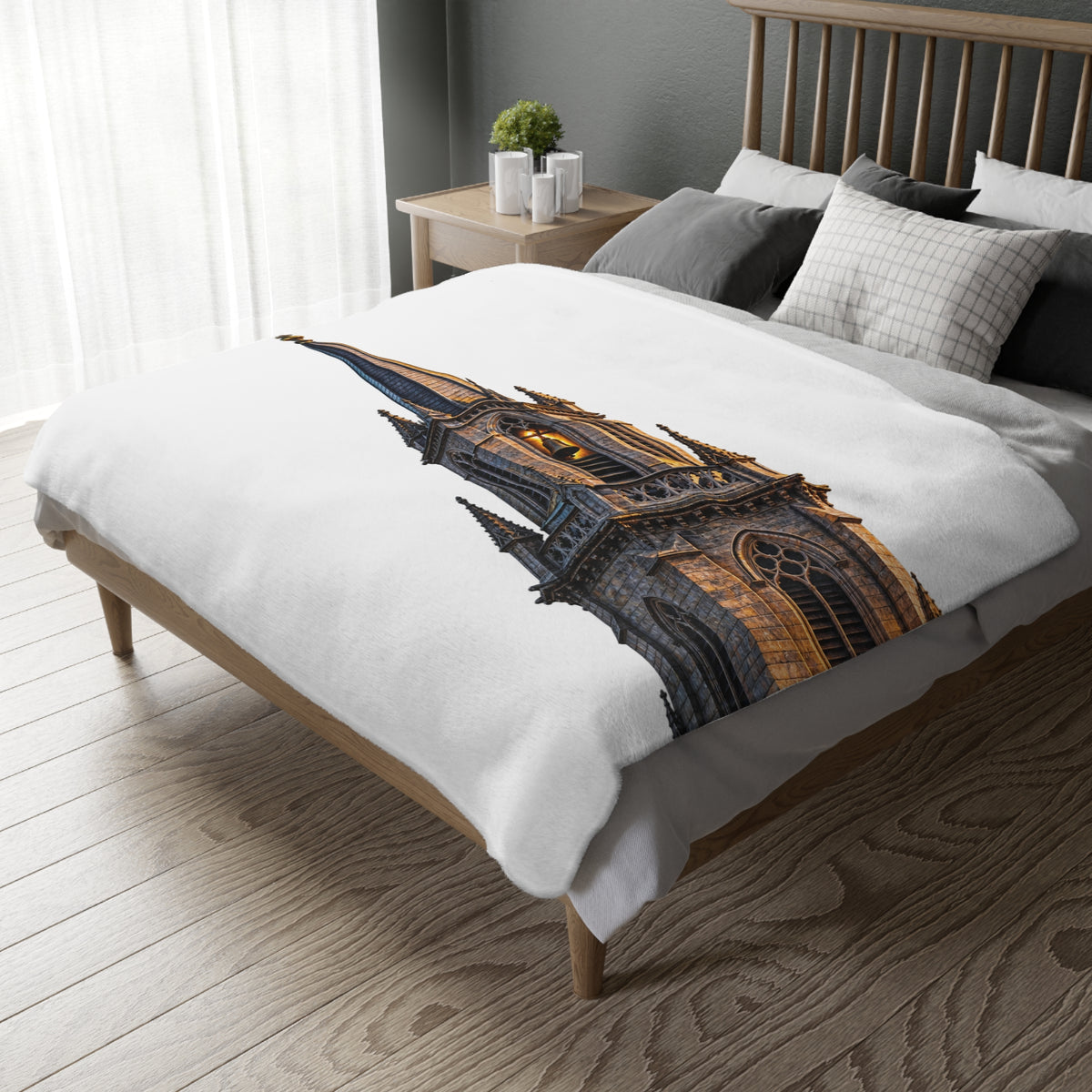 Church Steeple Velveteen Microfiber Blanket — Relentless Logo Two-Sided Throw