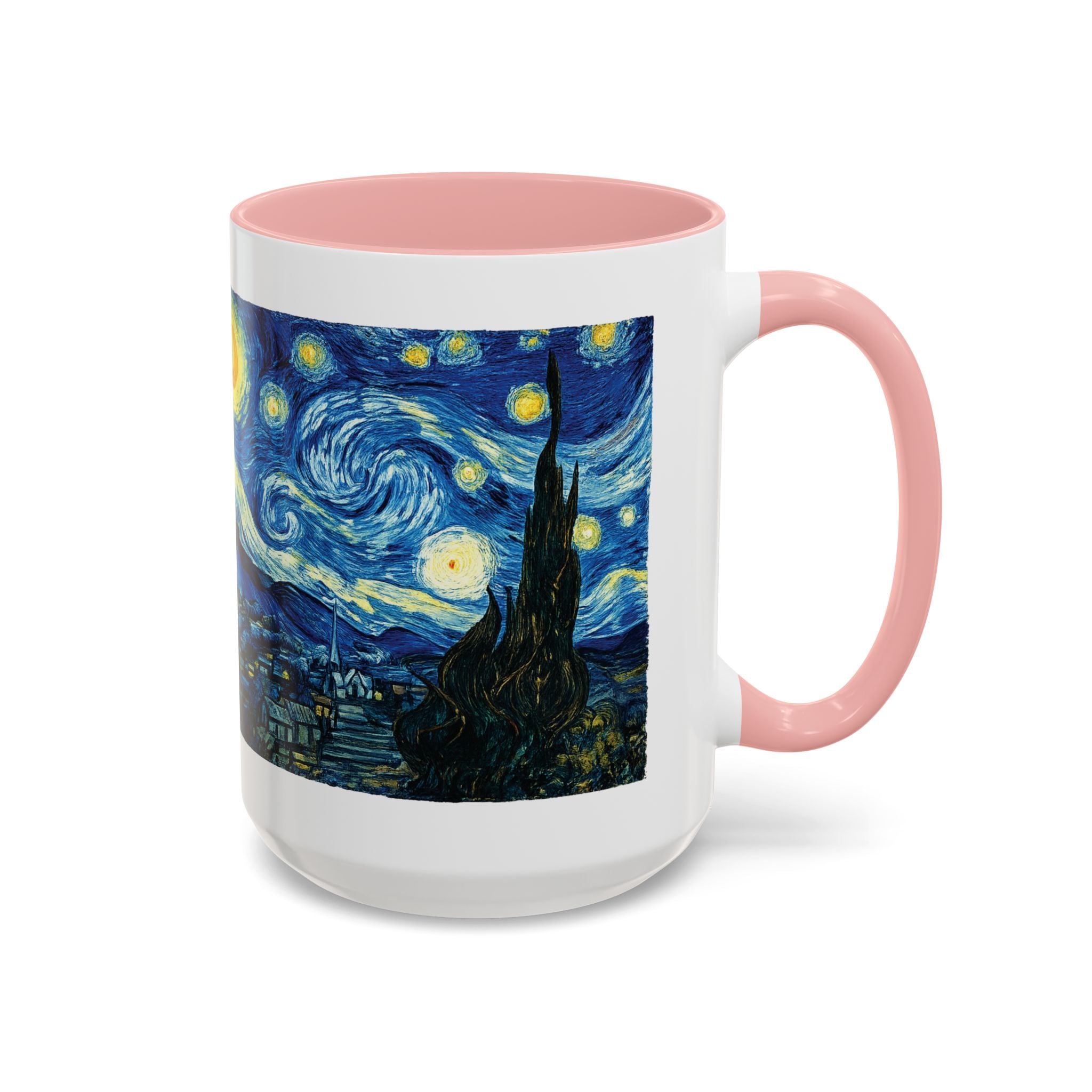 Starry Night Accent Coffee Mug — Van Gogh Style Night Sky Coffee Cup (11/15oz)