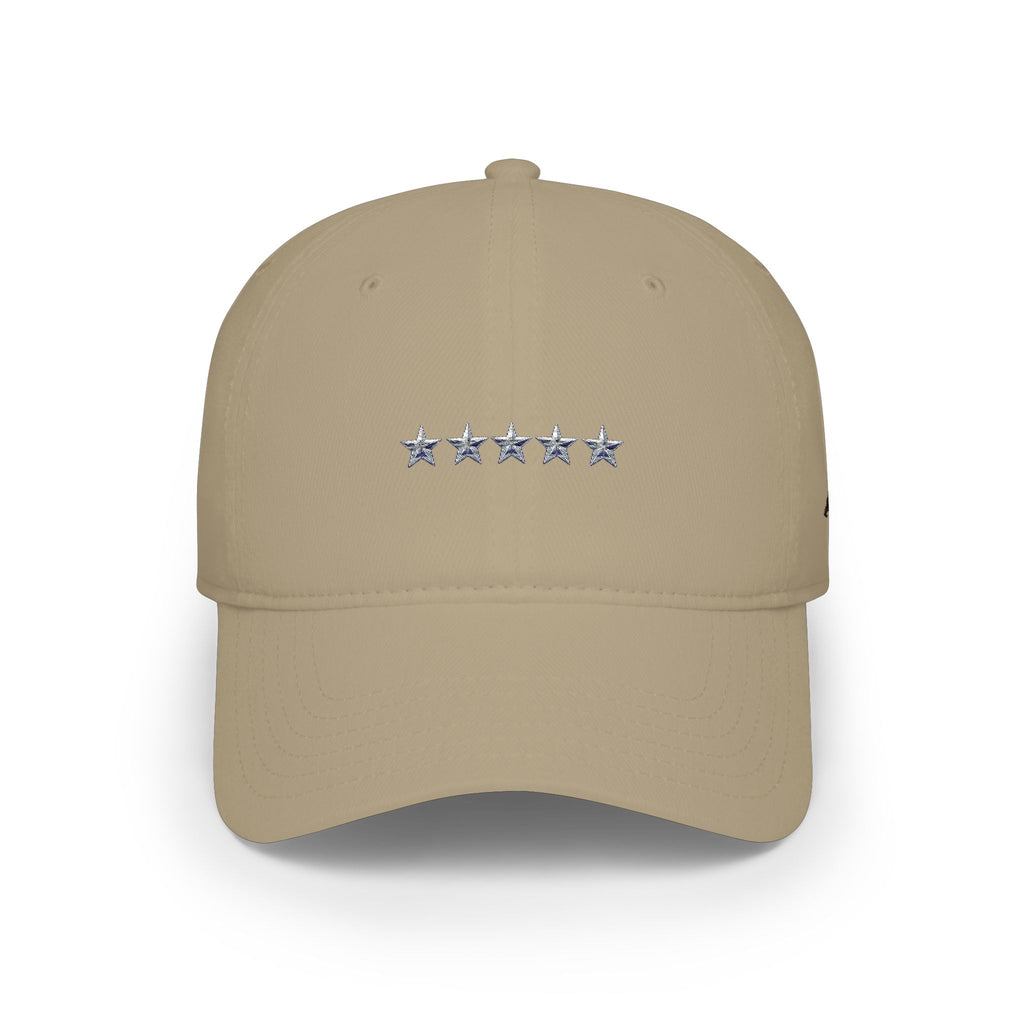 Low Profile Cap with Five Stars Embroidery – Patriotic Baseball Hat