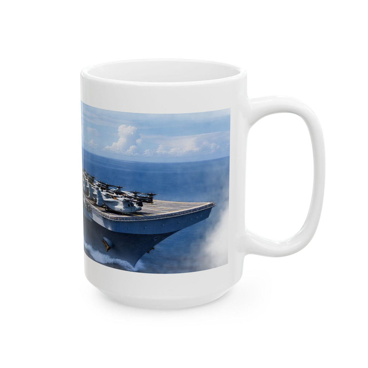 Navy Aircraft Carrier Ceramic Mug — Military Ship Coffee Cup (11oz/15oz)