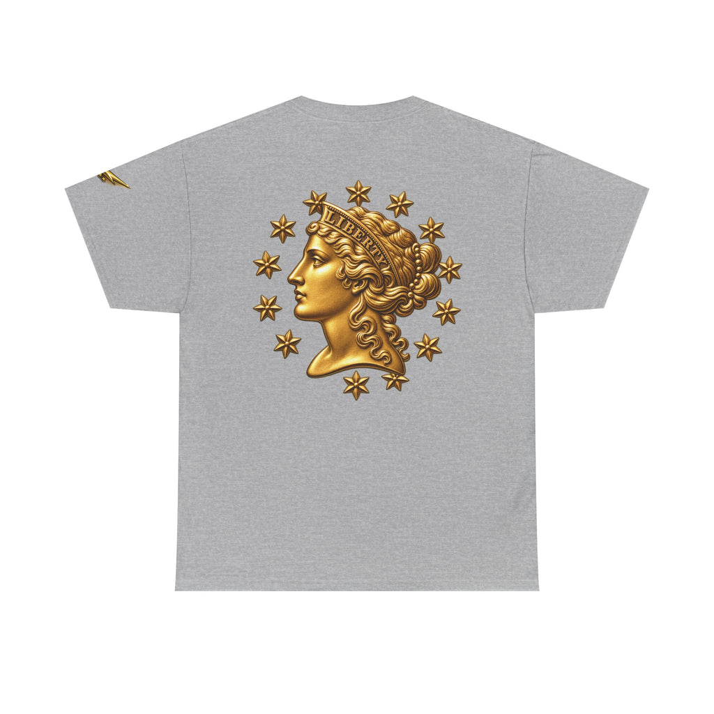 T-Shirt — Vintage Gold Liberty Head Graphic Tee