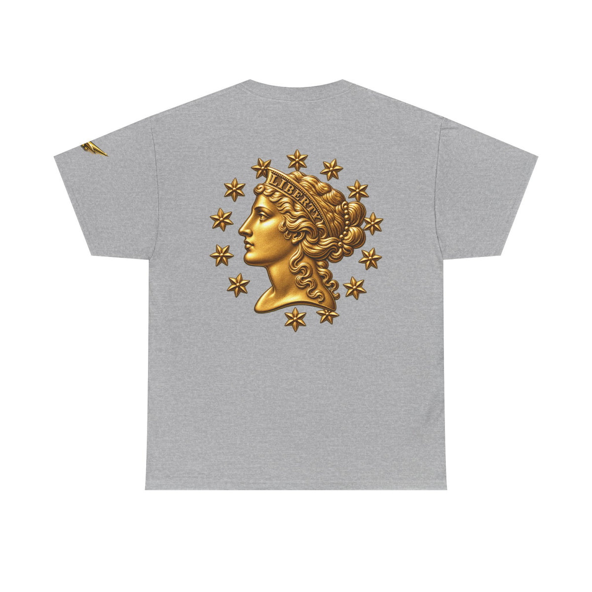 T-Shirt — Vintage Gold Liberty Head Graphic Tee