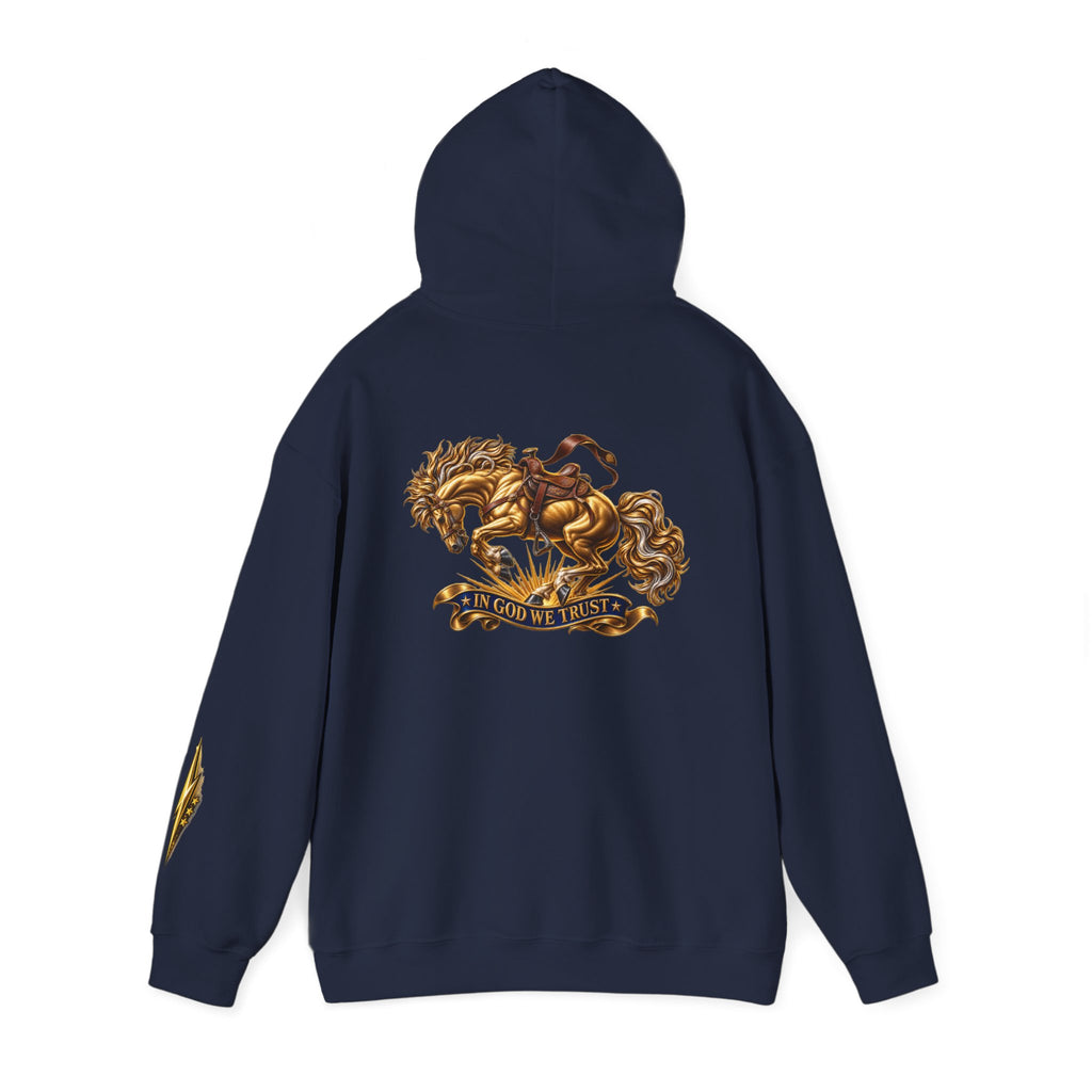 Golden Horse Hoodie — Regal Graphic Sweatshirt