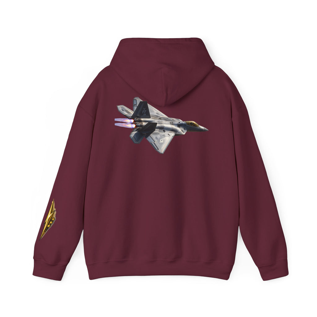 F-22 Raptor Jet Hoodie — Military Aircraft Pilot Flight Sweatshirt