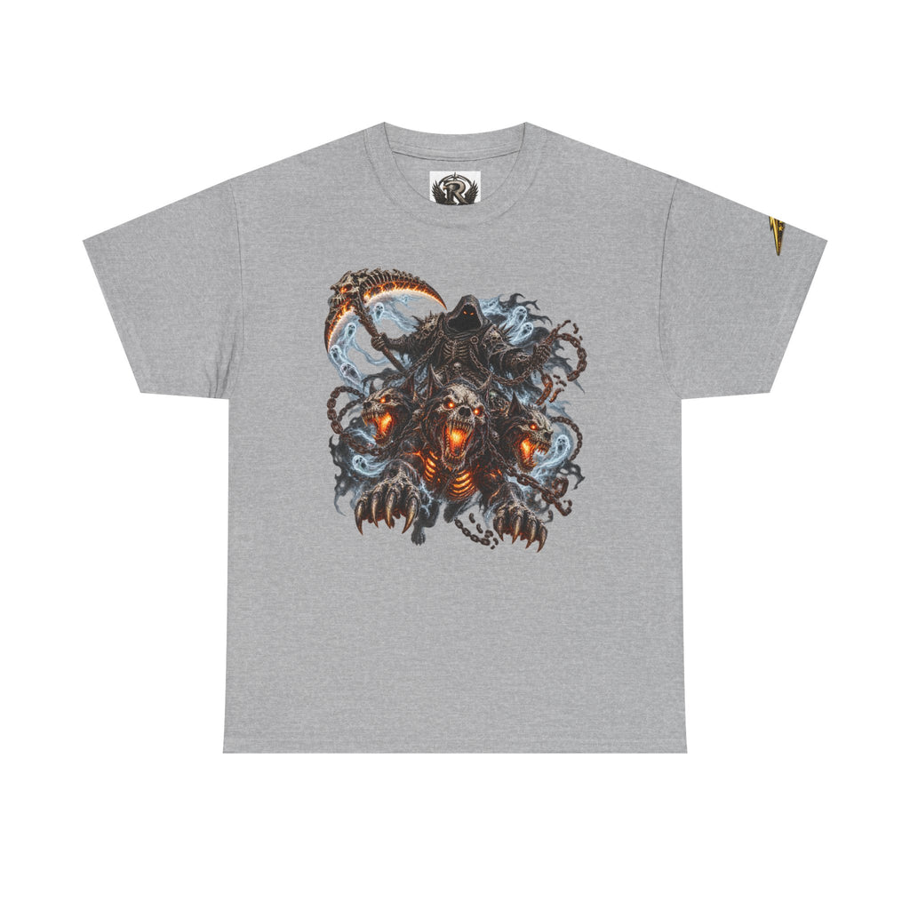 Horror Kraken Skull Tee — Fiery Octopus Monster Graphic T‑Shirt