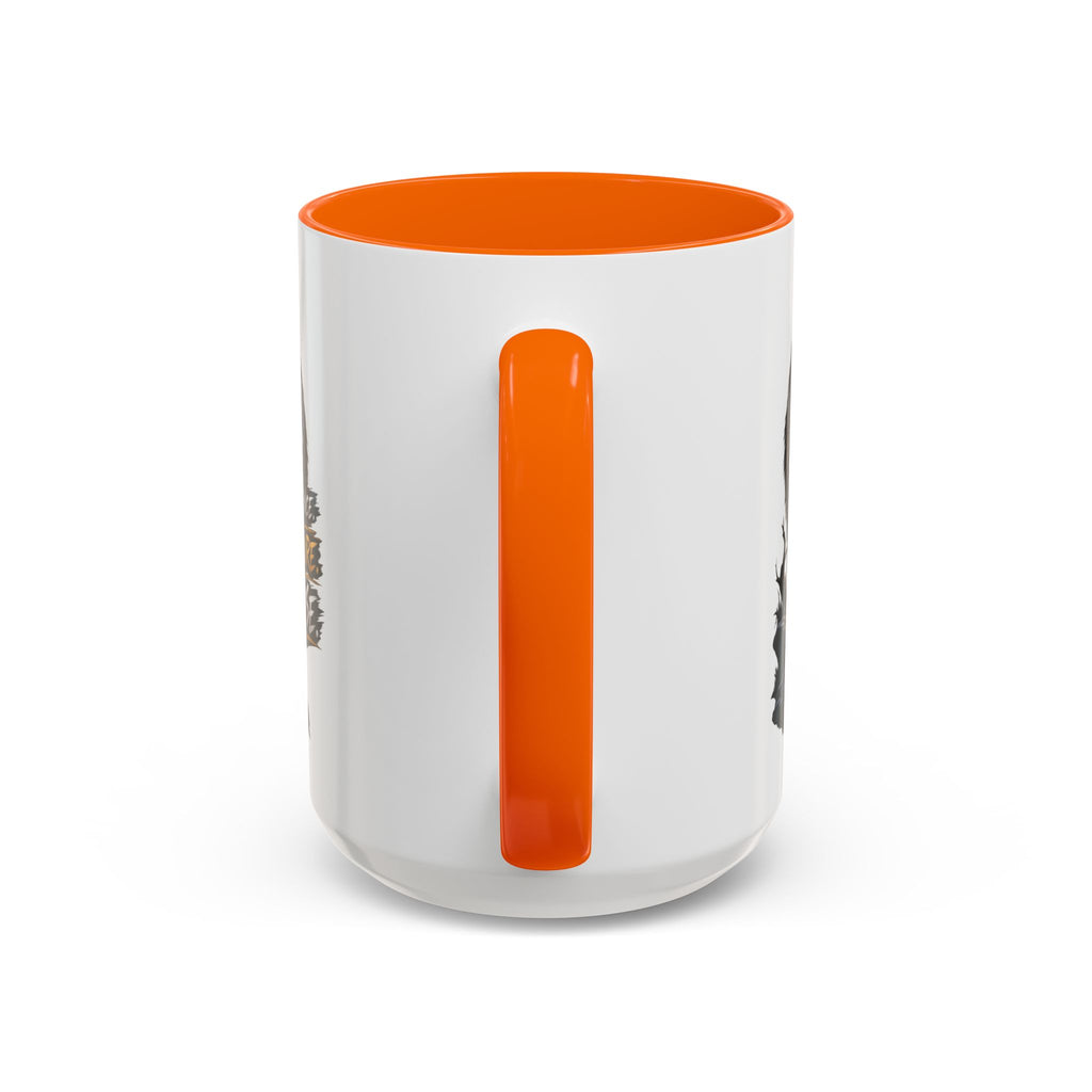 Wolf Graphic Coffee Mug — "Silence Endure Rise" Accent Ceramic Mug (11/15oz)