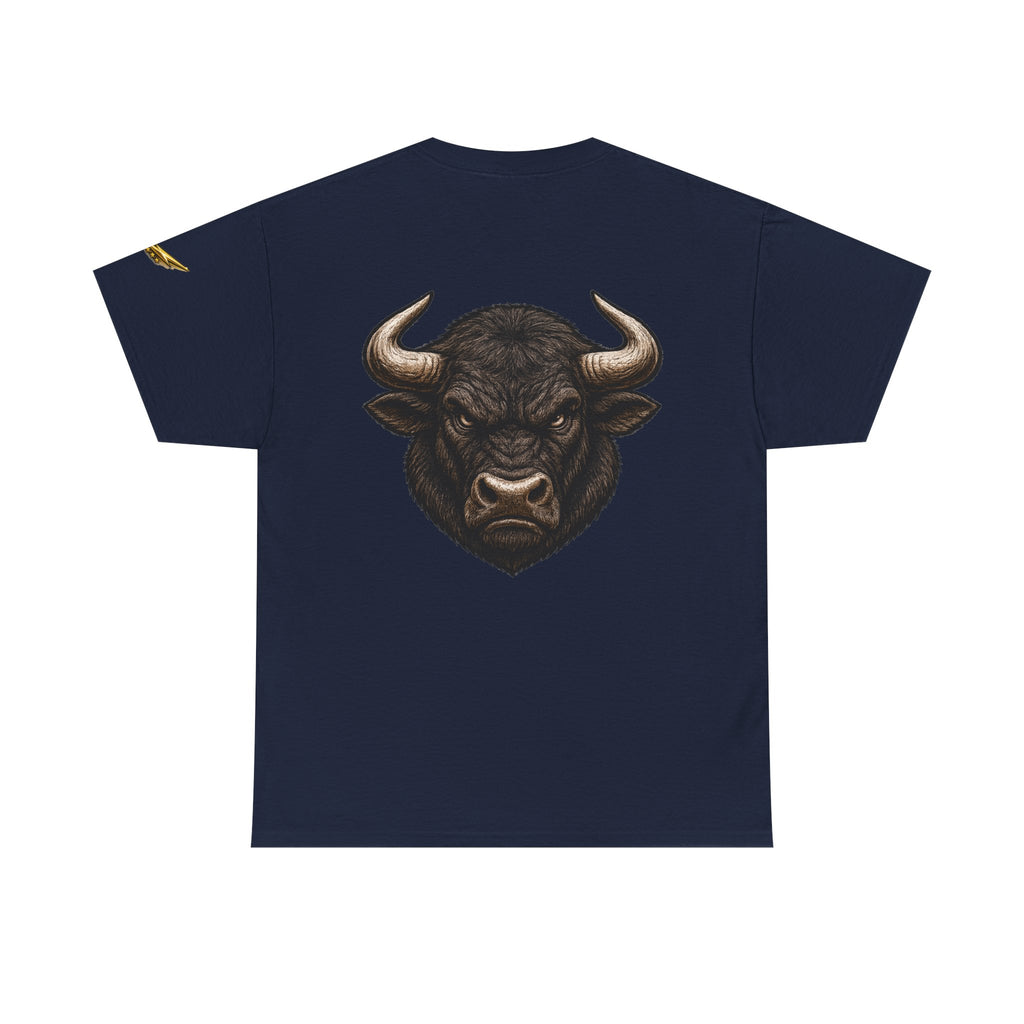 Bull Head Graphic Tee — Fierce Bison Illustration T-Shirt