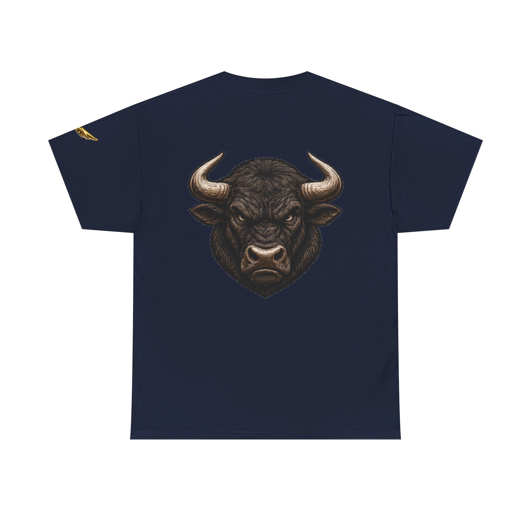 Bull Head Graphic Tee — Fierce Bison Illustration T-Shirt