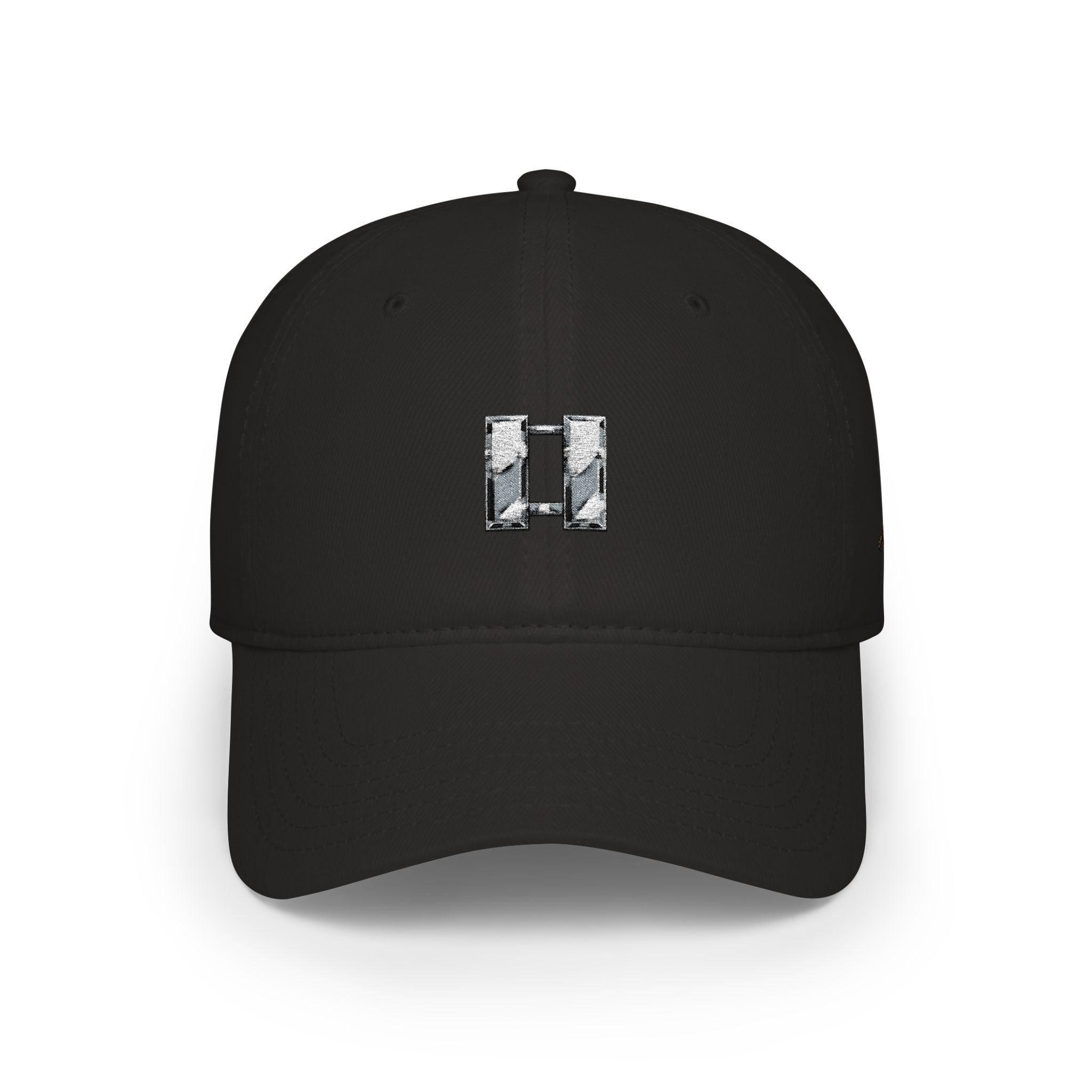 Distressed Captain's Insignia Low Profile Baseball Cap — Minimalist Embroidered Hat