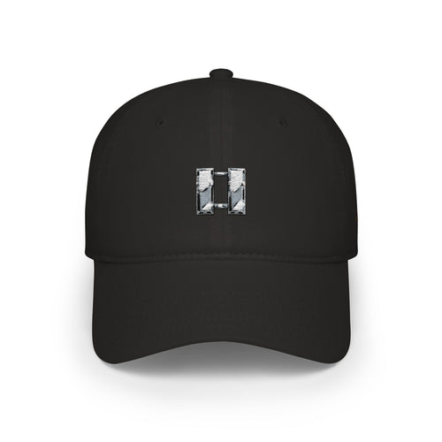 Distressed Captain's Insignia Low Profile Baseball Cap — Minimalist Embroidered Hat