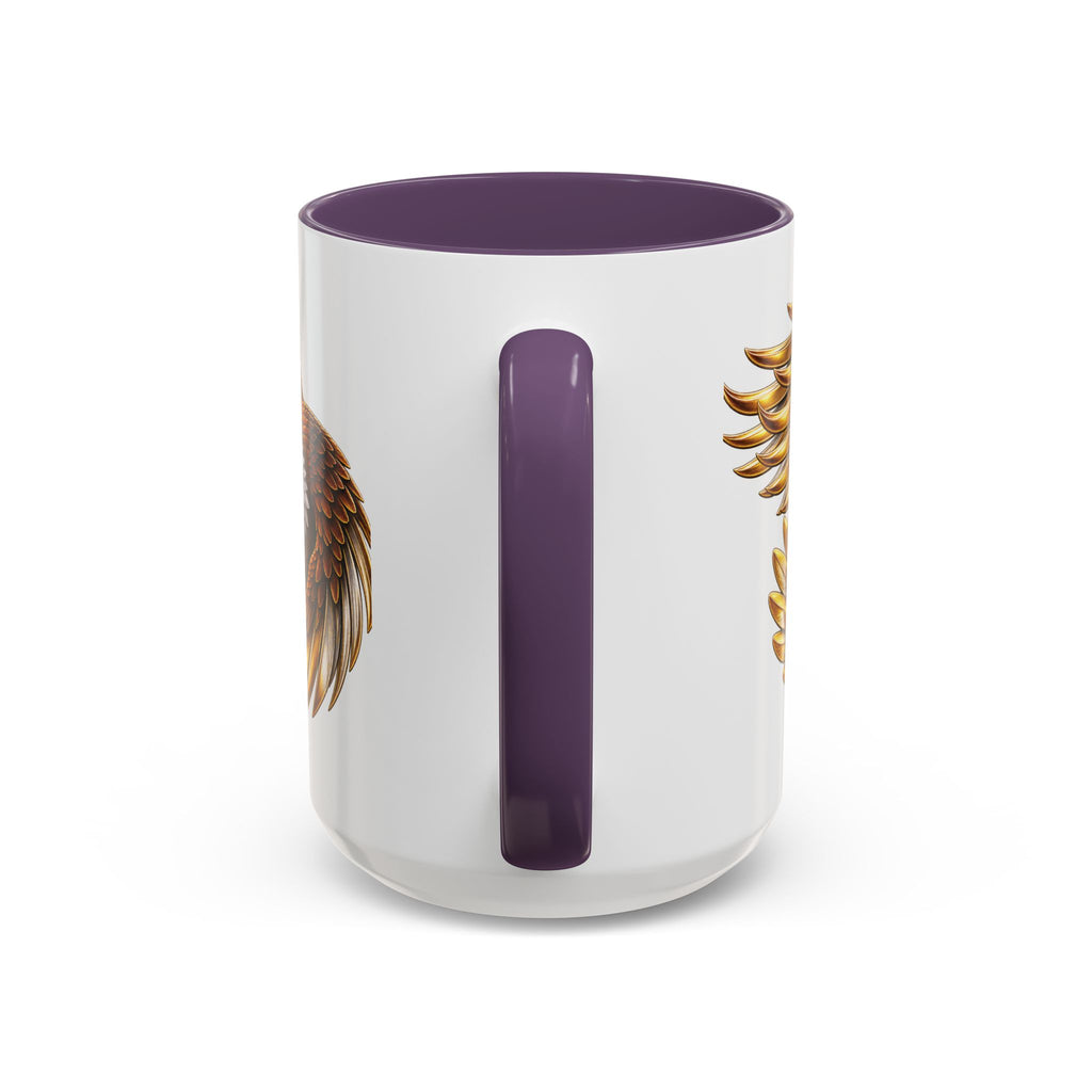 Golden Eagle Coffee Mug — Accent Ceramic Mug with Majestic Eagle Design
