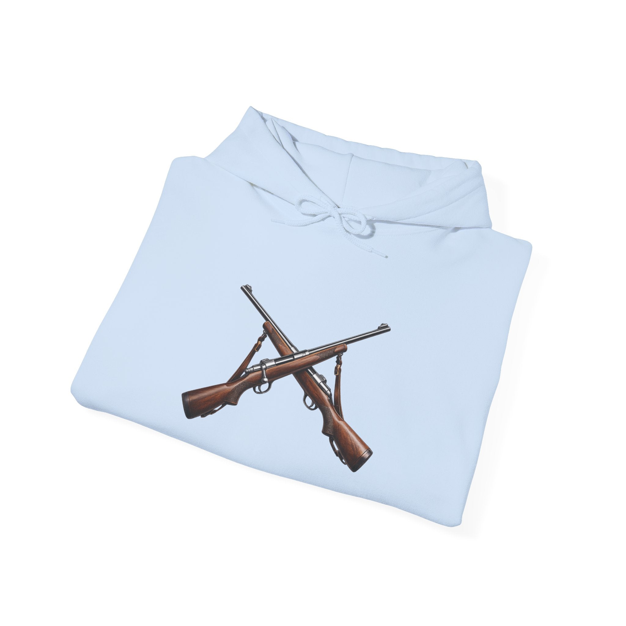 Rifle Crossed Graphic Hoodie — Vintage Hunting Pullover