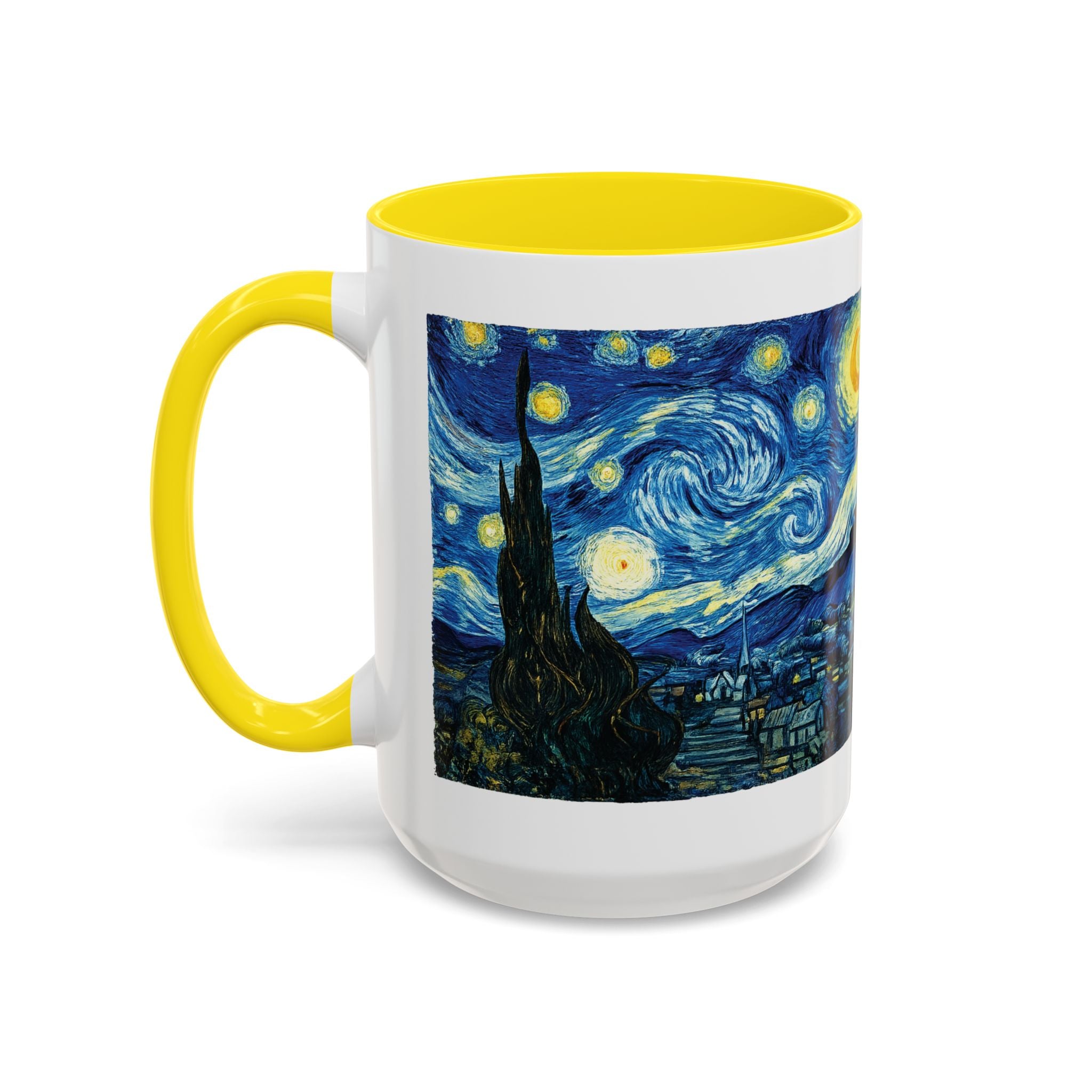 Starry Night Accent Coffee Mug — Van Gogh Style Night Sky Coffee Cup (11/15oz)