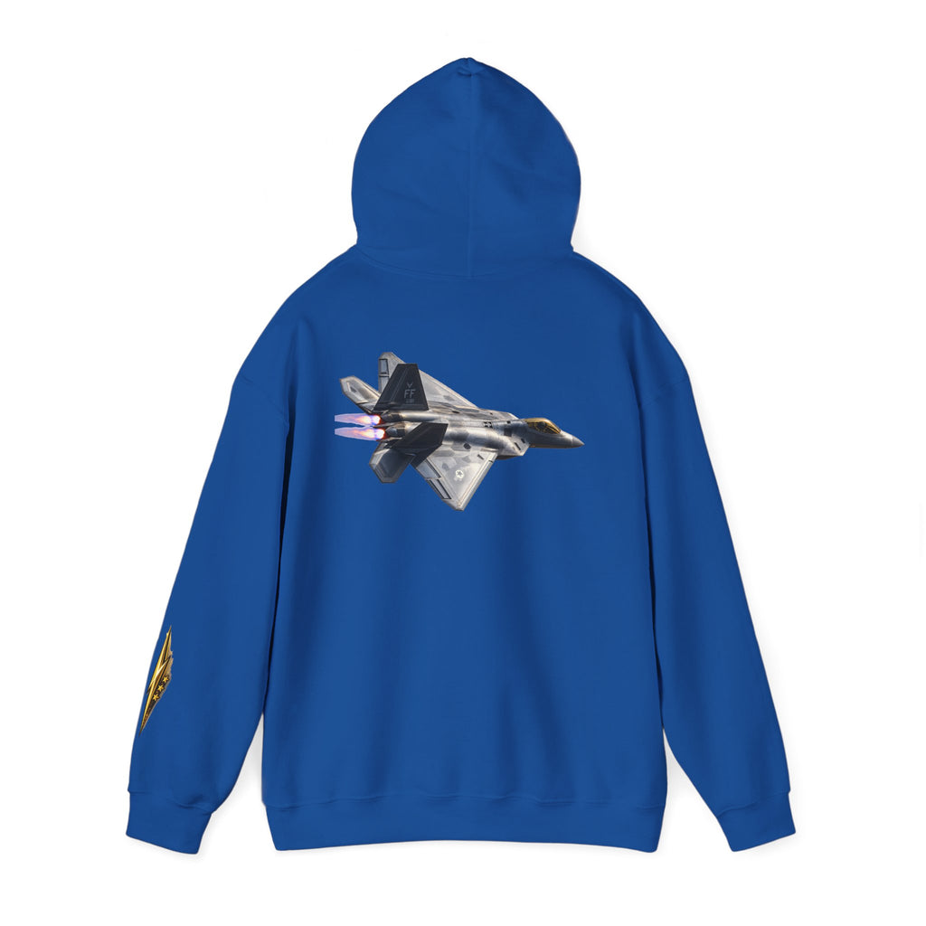 F-22 Raptor Jet Hoodie — Military Aircraft Pilot Flight Sweatshirt